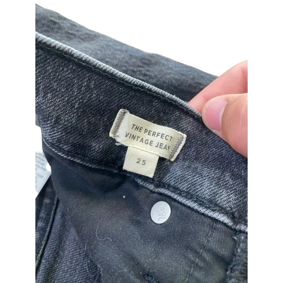 Madewell The Perfect Vintage Women's Black Straight Leg Jeans Size 25 - Picture 3 of 5